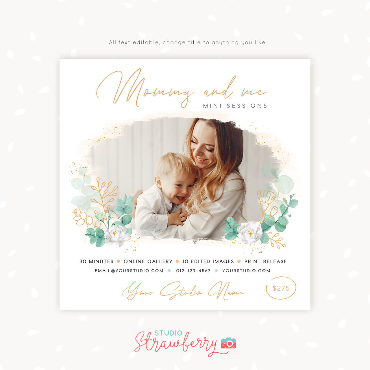 Mommy and me mini sessions template