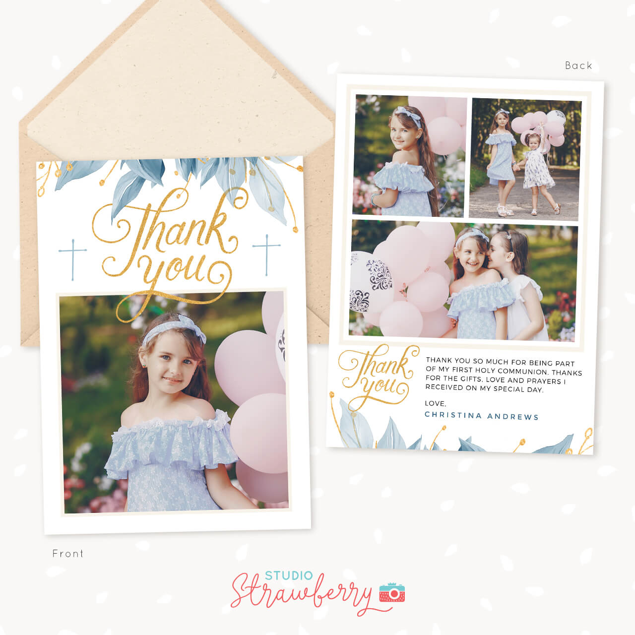 Communion Thank you card template