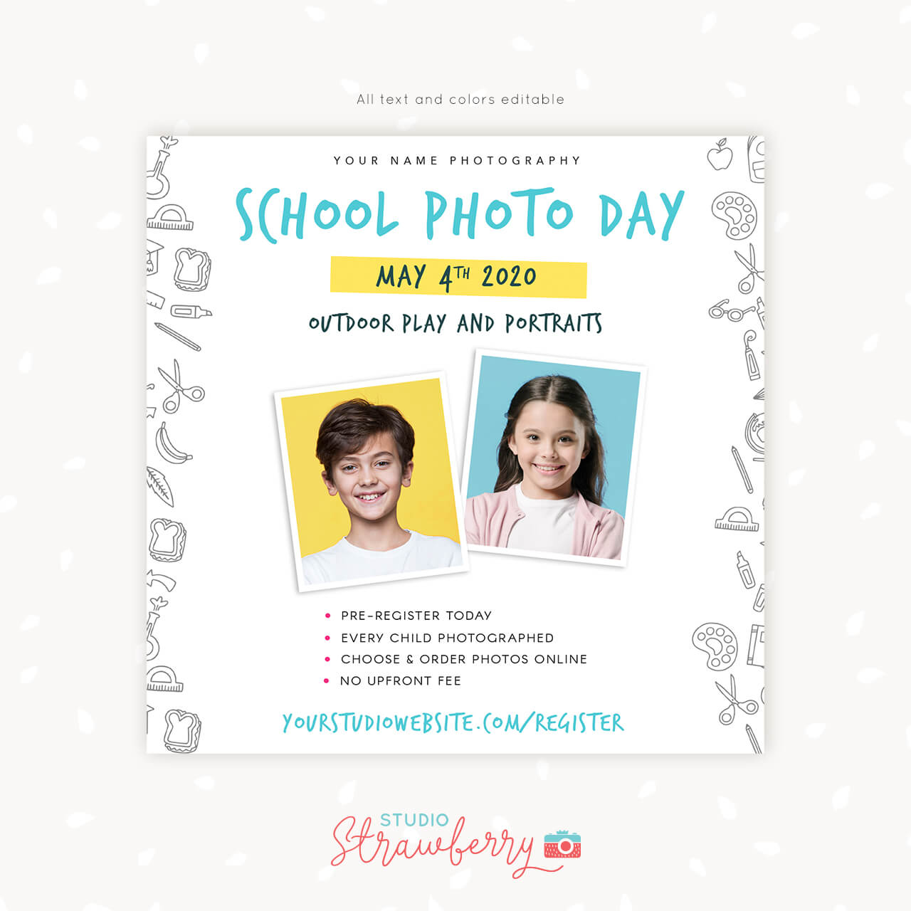 School photography marketing photo day