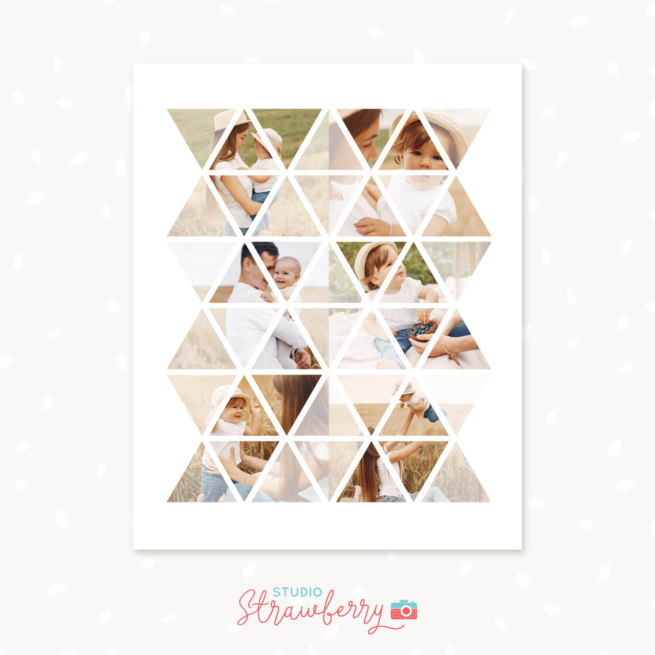 Triangles photo collage template