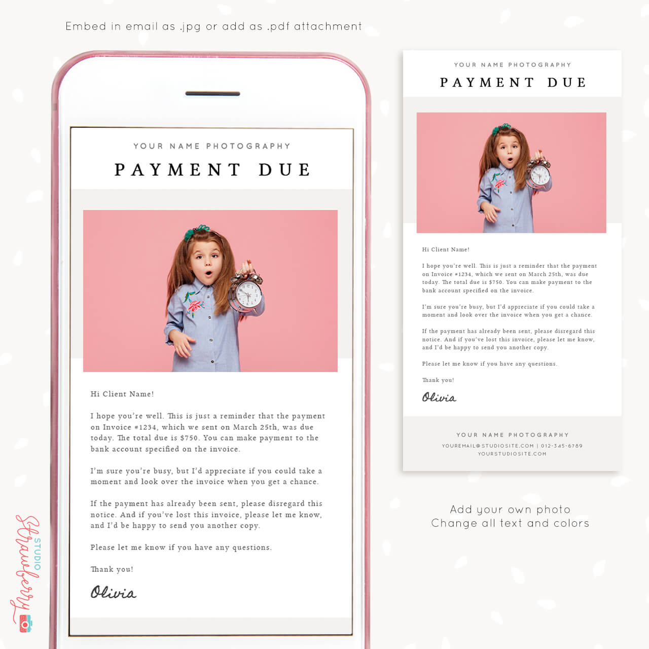 Payment reminder email template