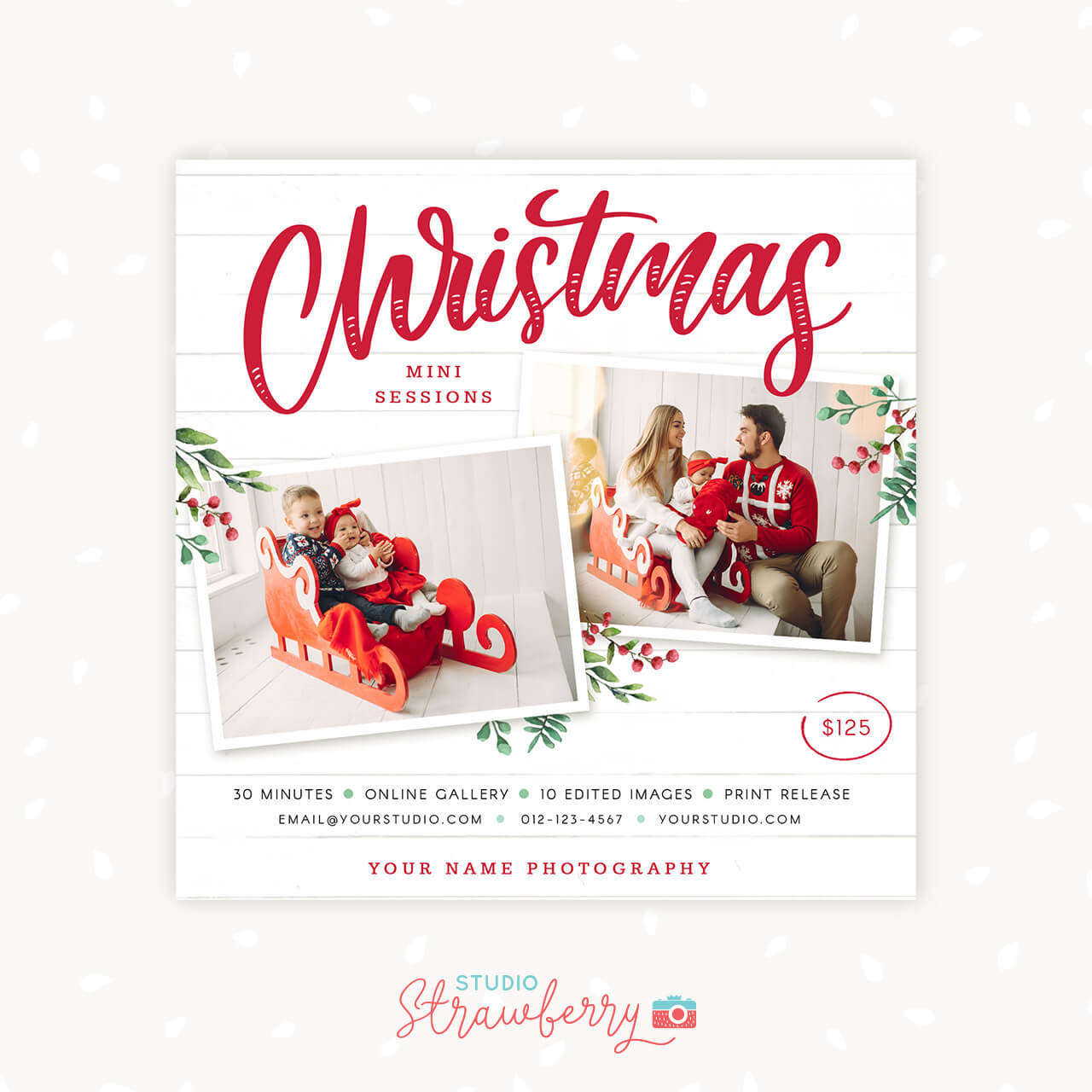 Christmas mini sessions template christmas minis