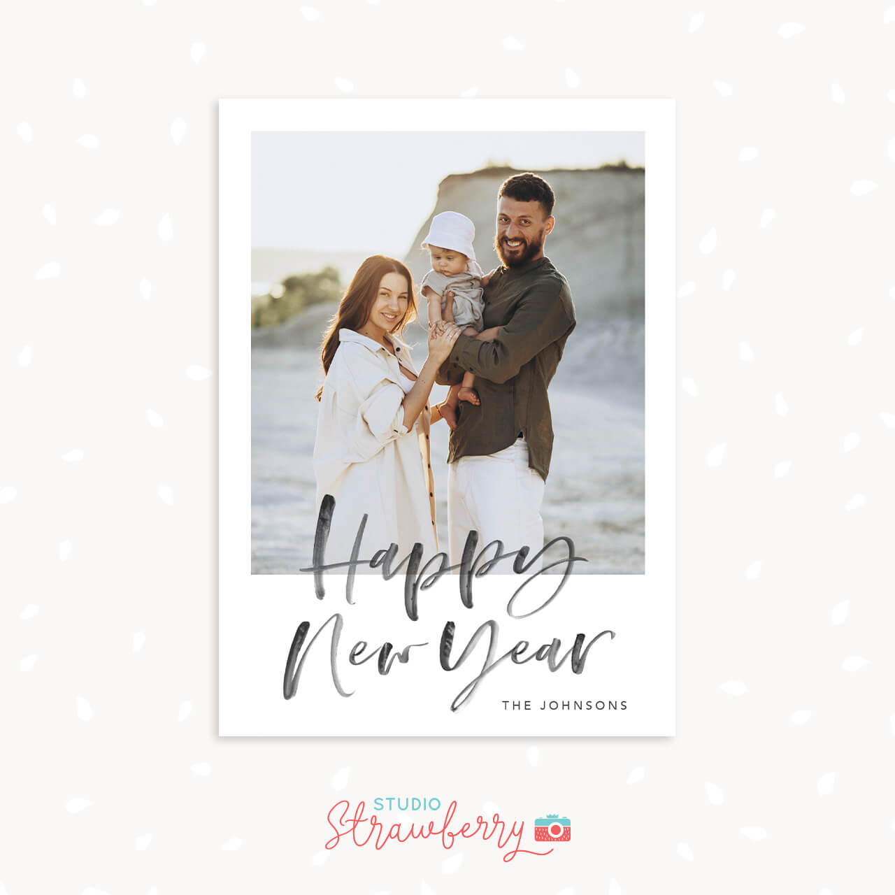 Happy New Year Photo Holiday Card Template