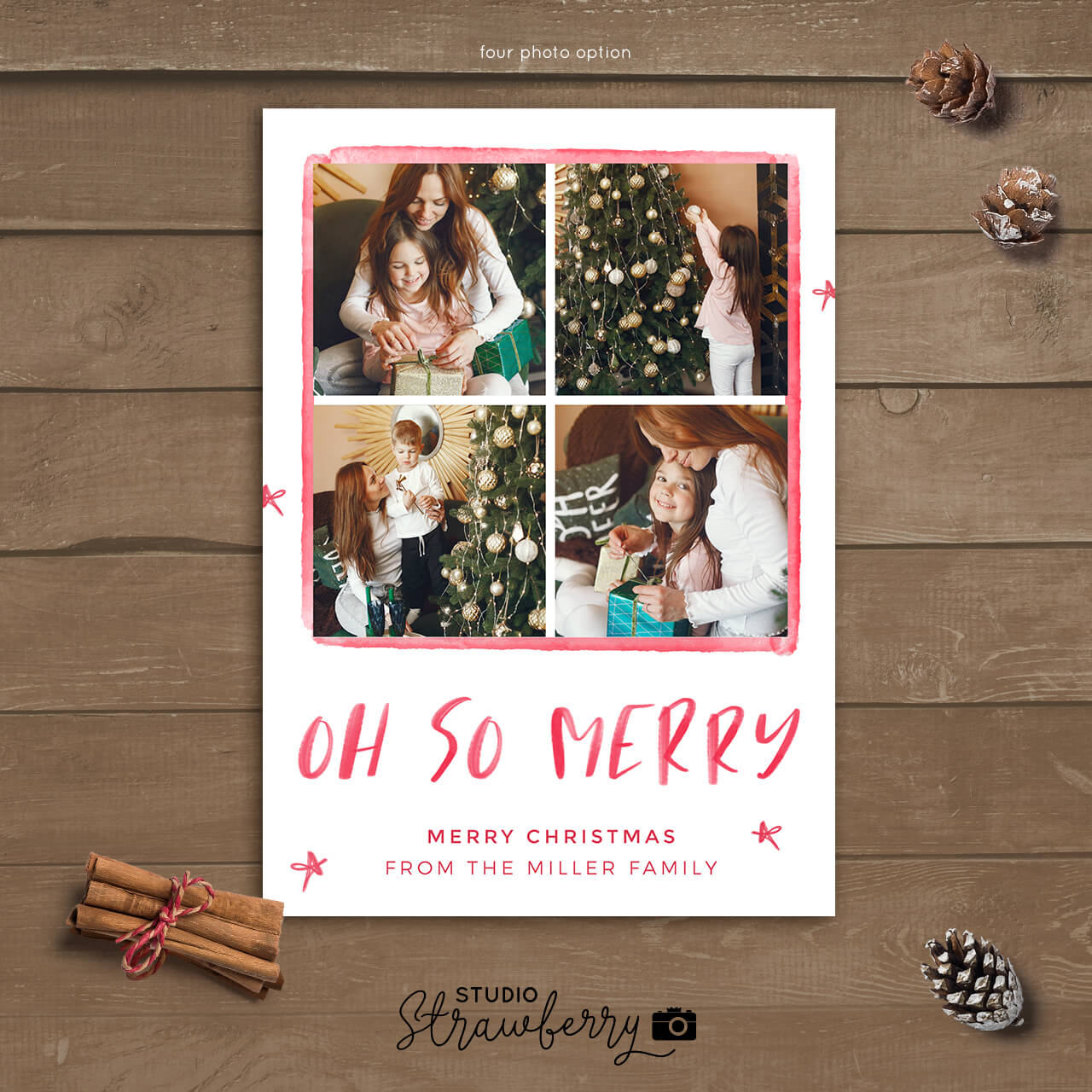 Oh So Merry Christmas Photo Card Template