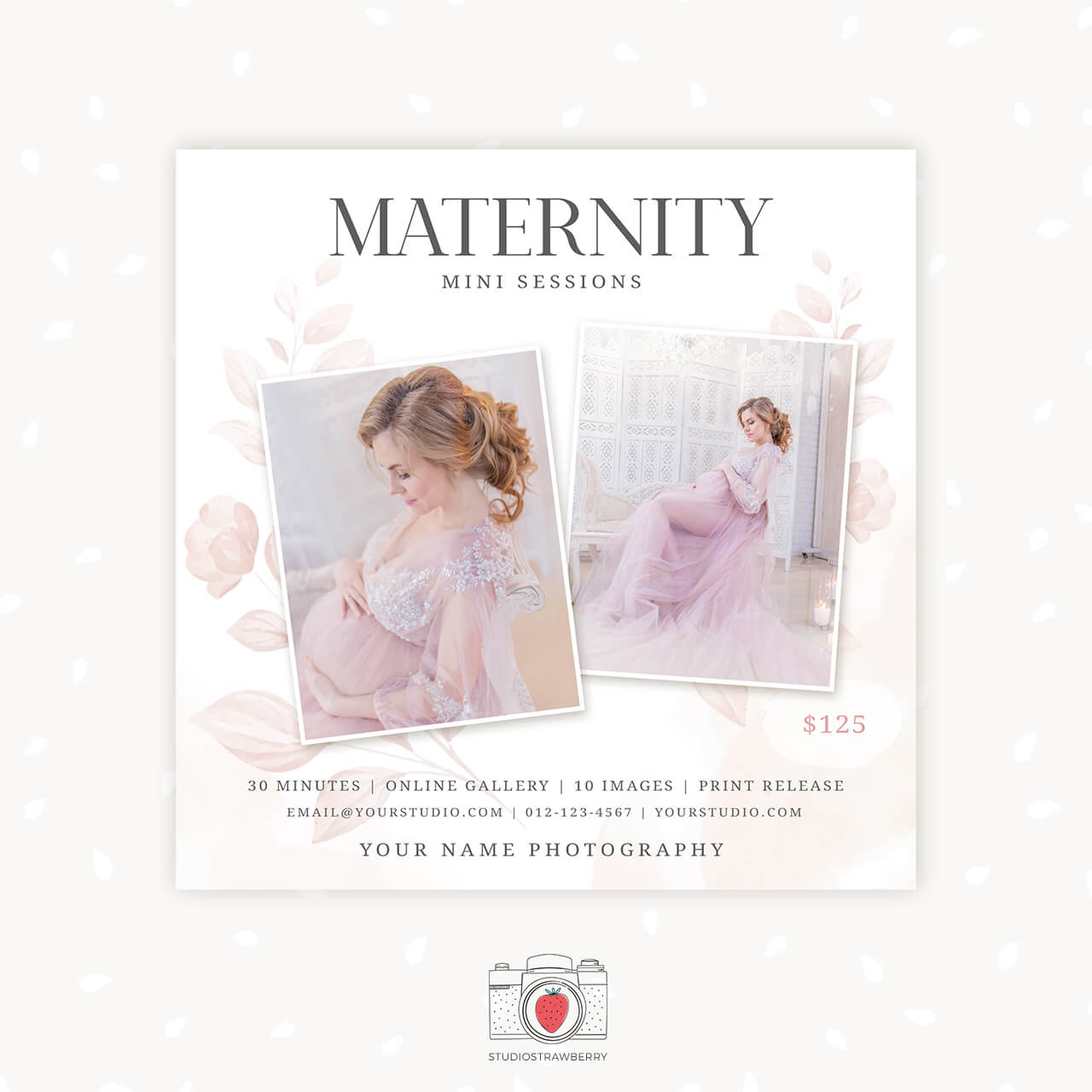 Maternity mini sessions template