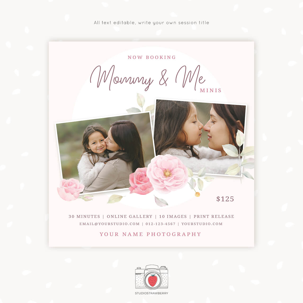 Mommy and me photography mini sessions template