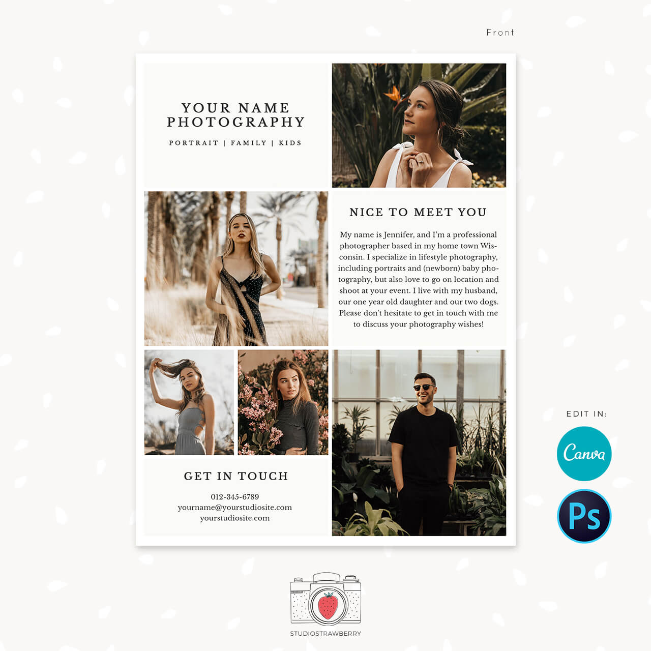 Photographer Flyer Letter Size Canva Template