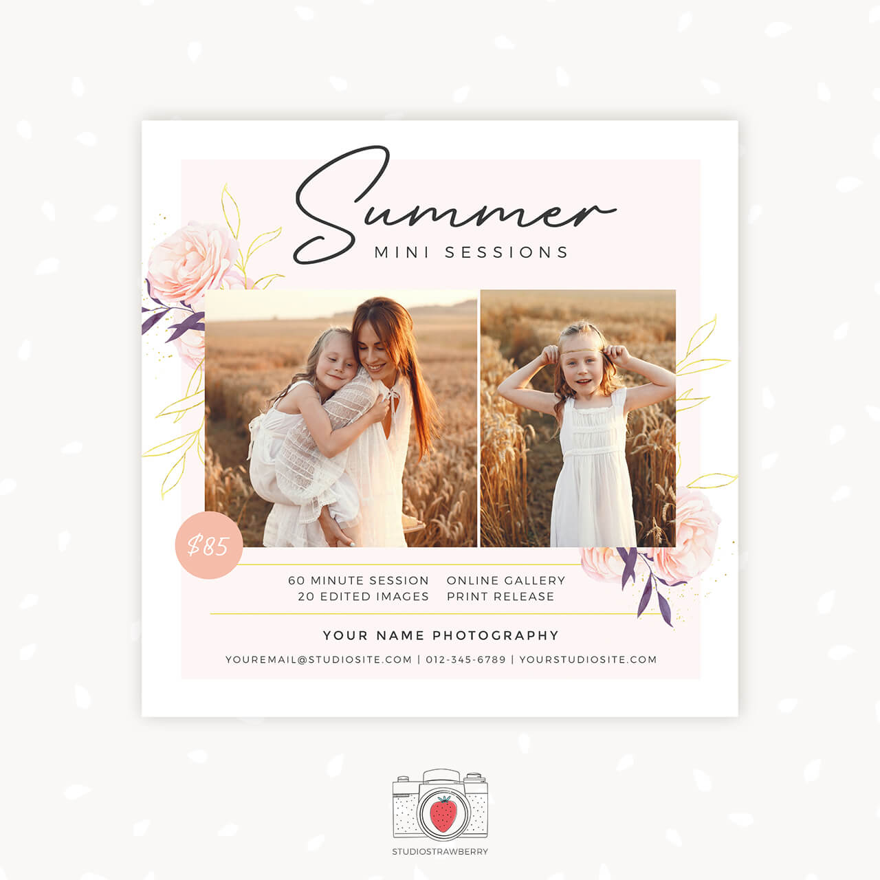 Summer mini sessions template