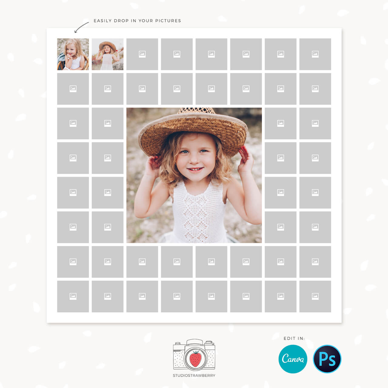 Squares collage template Canva