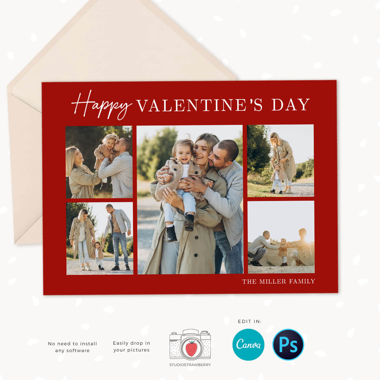 Family Valentines Day Card Canva