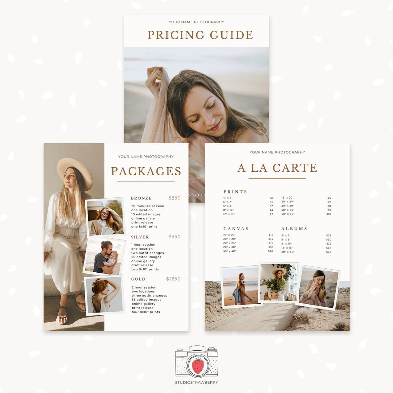 Photographer pricing guide letter size