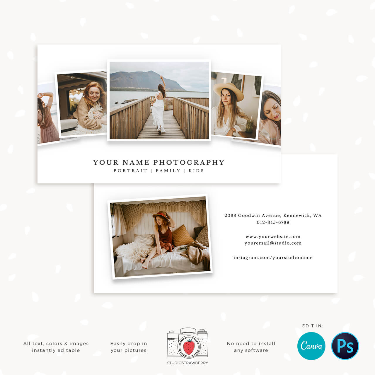 Photographer Business card photo collage