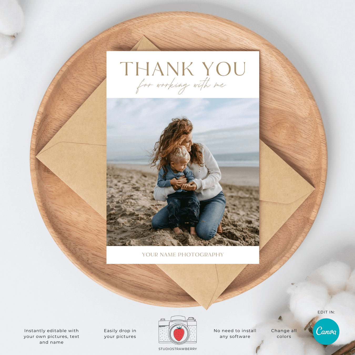 photographer thank you card for client
