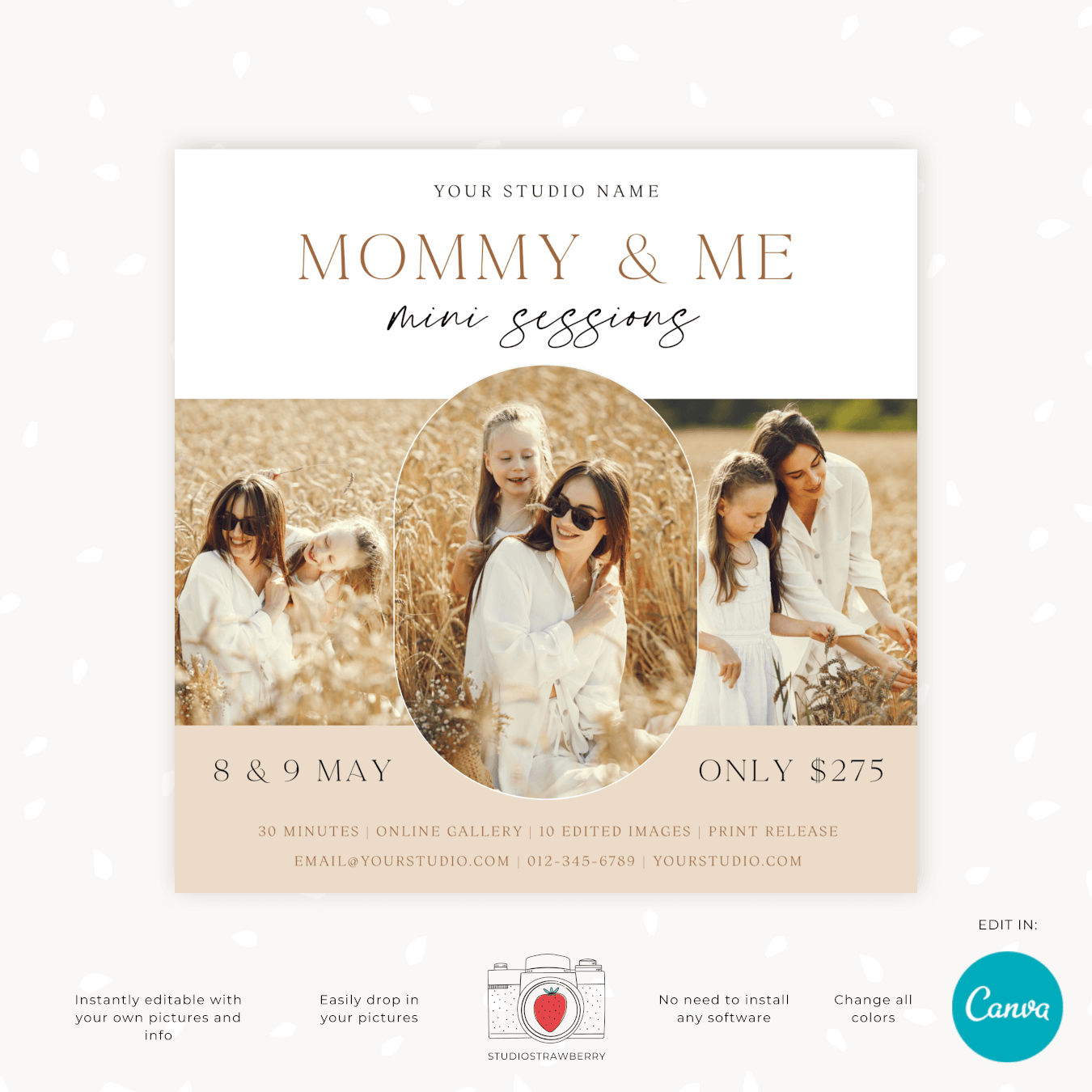 Mommy and me mini sessions template Photographer