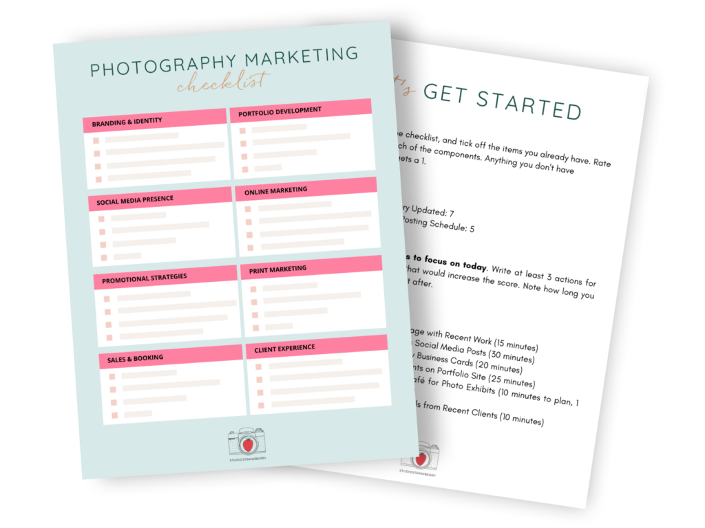Photographer Marketing Mastery checklist