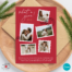 Canva holiday photo card with postage stamps