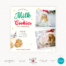 Editable Christmas Milk and Cookies Mini Session Canva Template with festive fonts and holiday-themed design.