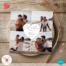 Editable Valentine mini session Canva template for photographers, featuring a heart-shaped title and customizable photo collages.