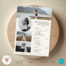 Canva editable wedding photography pricing template with drag-and-drop photo placeholders.