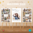 Poster board collage template for graduation photos