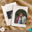 Modern floral Save the Date card template with customizable photo and text.