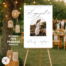 Printable engagement sign with photo and calligraphy